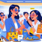 Shoppers eagerly reaching for fashion accessories on store shelves as prices rise and items sell out quickly.