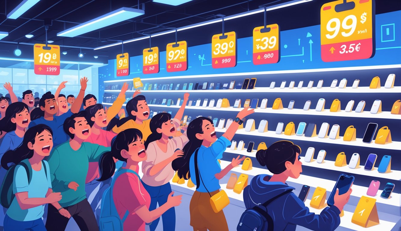 Shoppers quickly buying the last accessories from store shelves as prices rise and items sell out overnight.